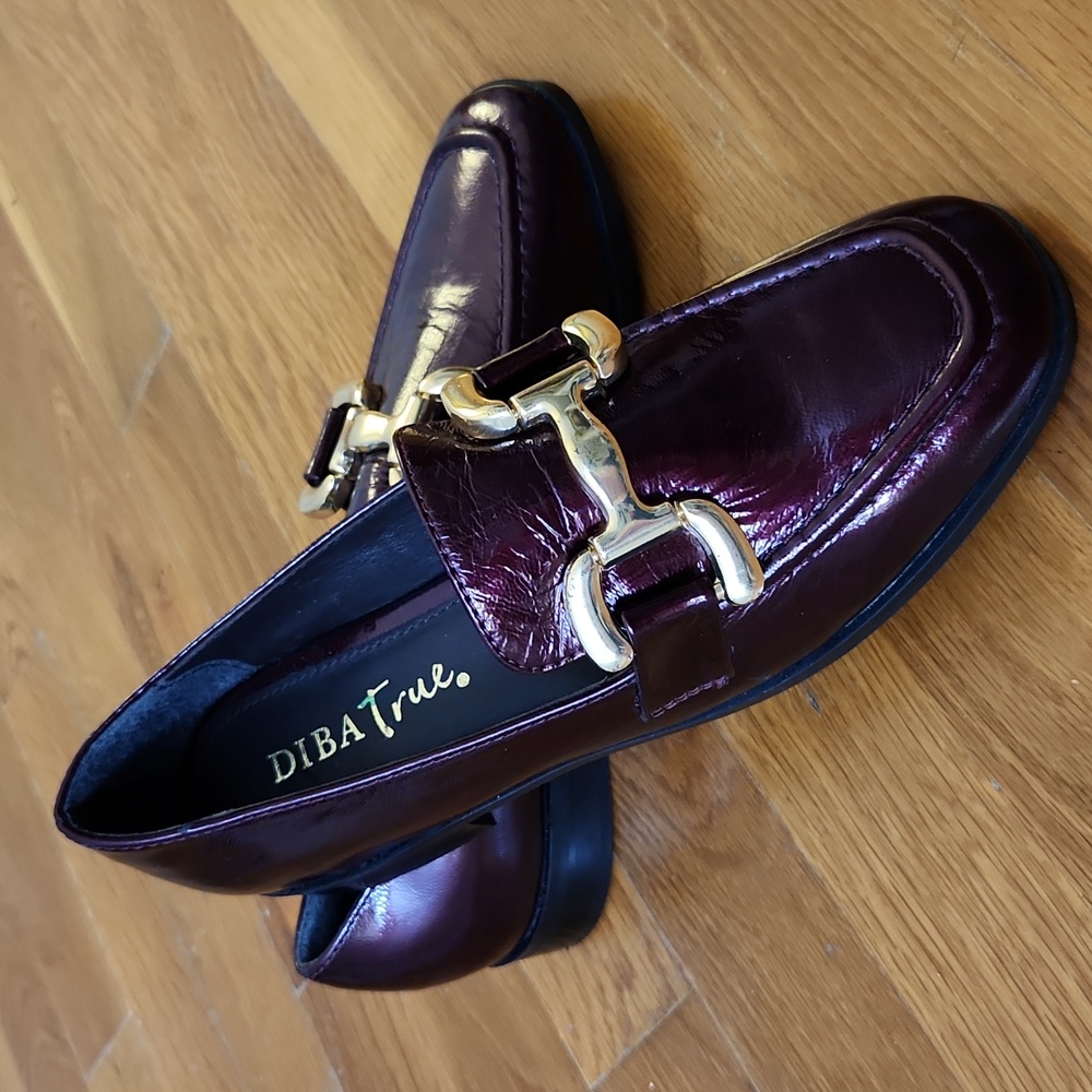 Diba True Cigar Brown Patent Leather Loafers
